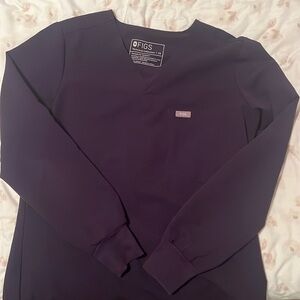 Women’s XS FIGS Purple Long Sleeve Scrub Top
